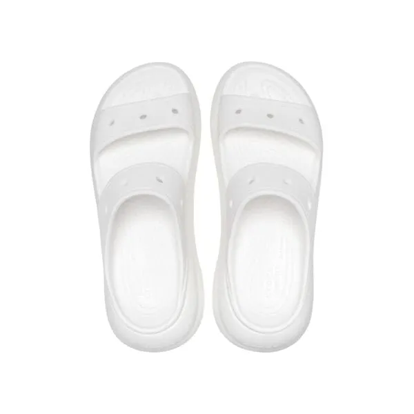 סנדלי קרוקס פלטפורמה במהדורה מיוחדת Crocs Classic Crush Sandal 207670-100 White
