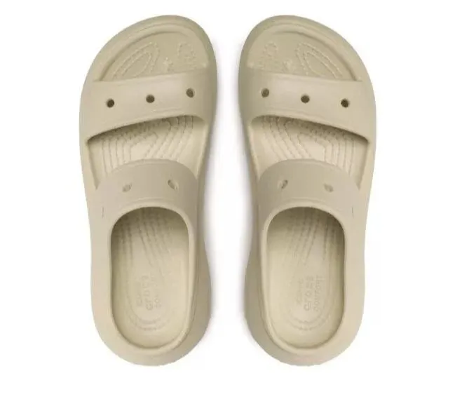 סנדלי קרוקס פלטפורמה במהדורה מיוחדת Crocs Classic Crush Sandal 207670-2Y2 Bone OS