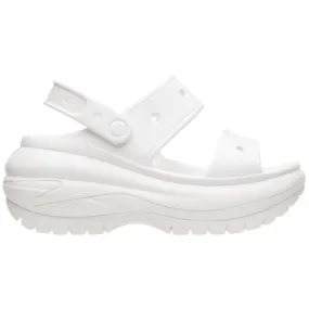 סנדלי קרורס פלטפורמה במהדורה מיוחדת Crocs Classic Mega Crush Sandal White blanc 207989-100