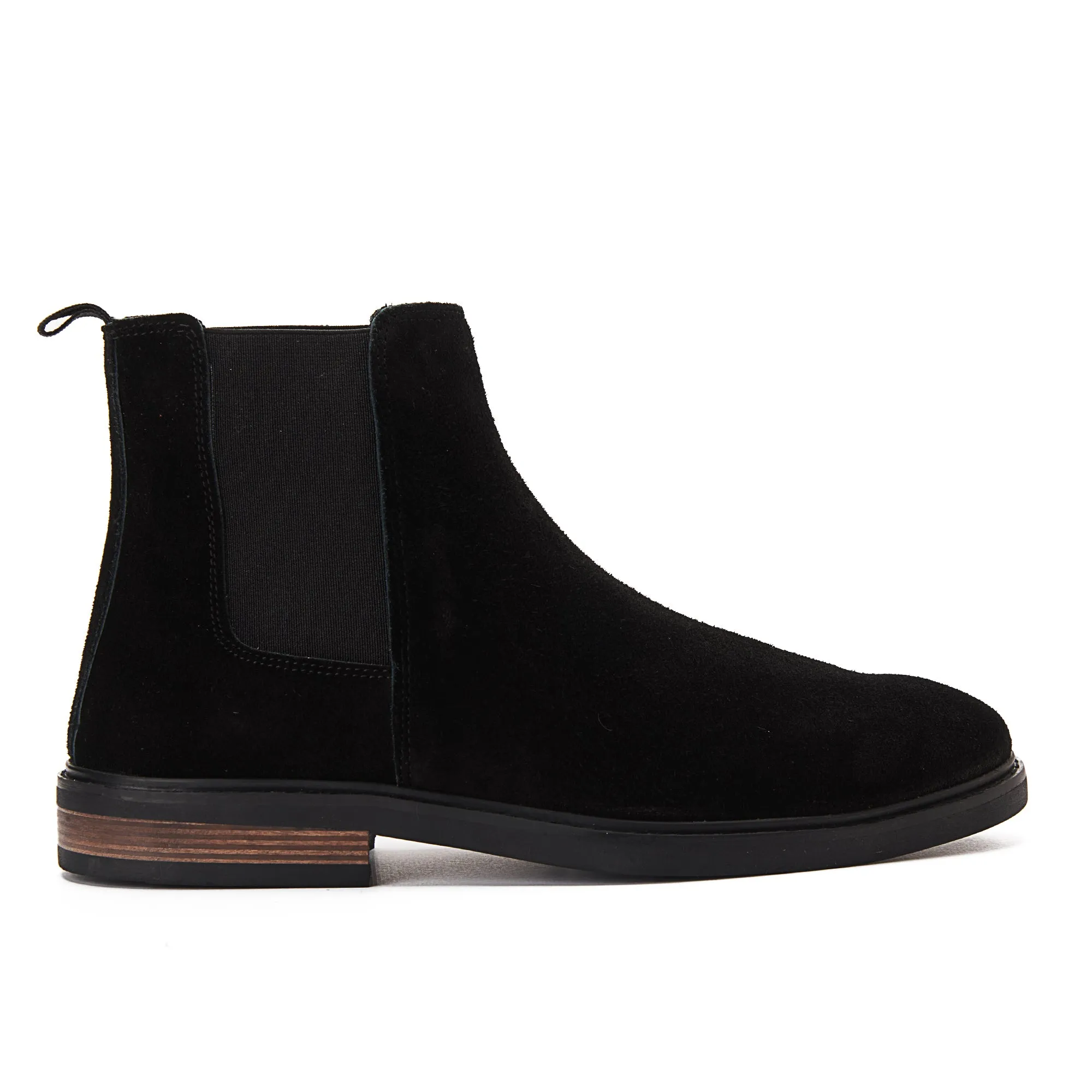 Achilles Signature Premium Suede Chelsea Boots - Black