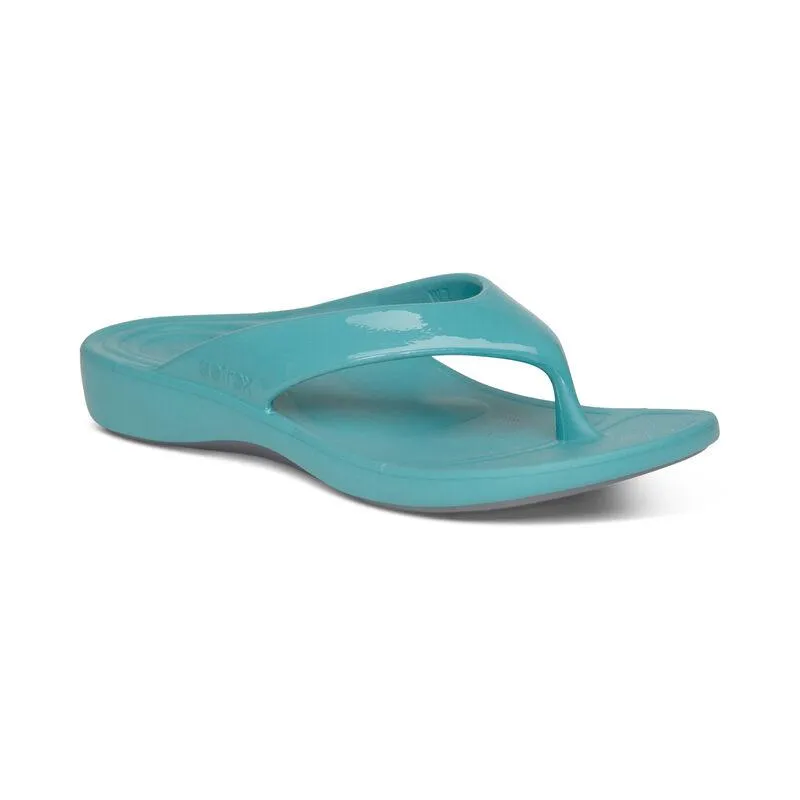Aetrex Women's Maui Flips- Aqua