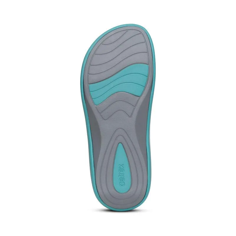 Aetrex Women's Maui Flips- Aqua