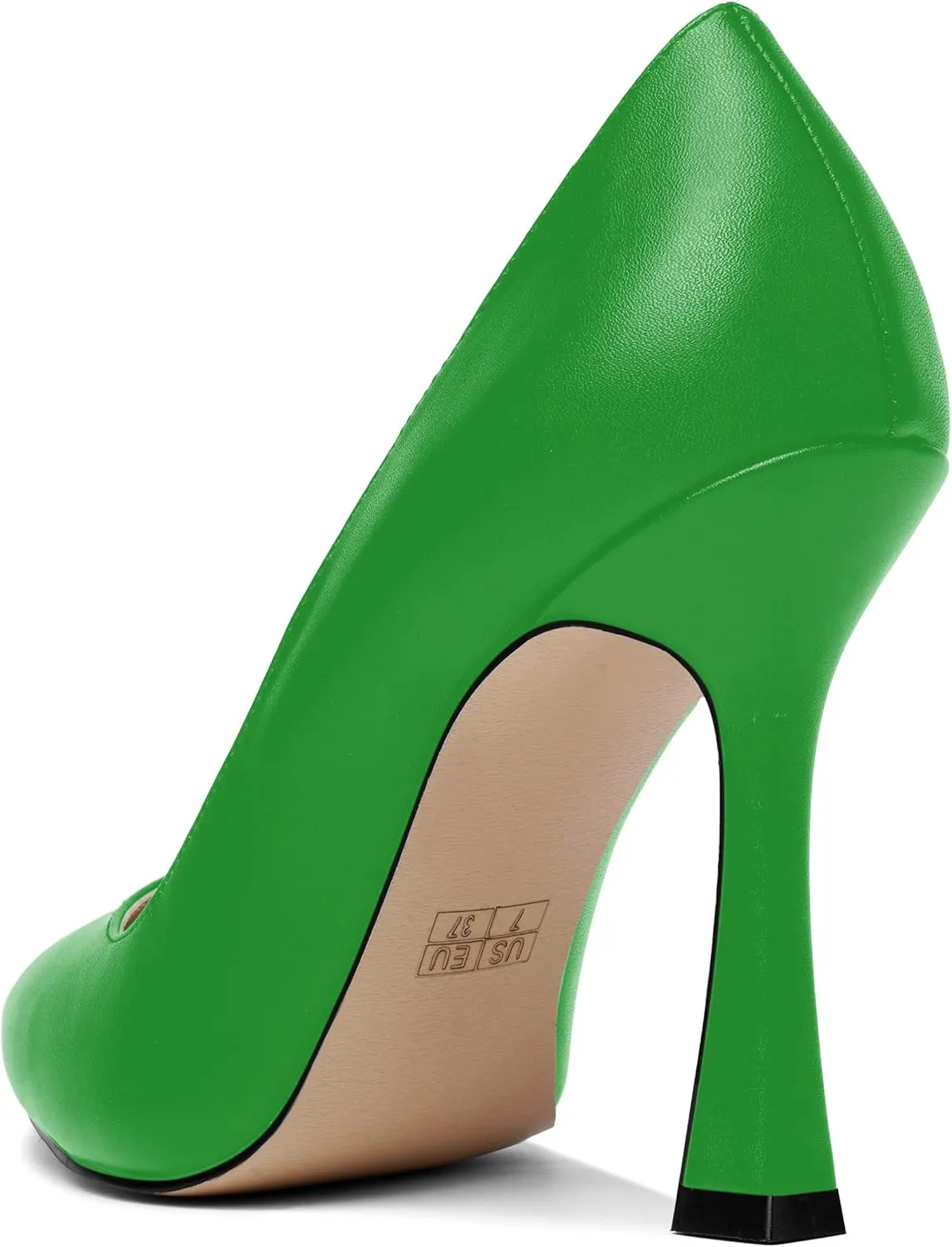 AMBELIGHT Womens Solid Dress Slip On Matte Elegant Pointed Toe Stiletto High Heel Pumps Shoes 4 Inch