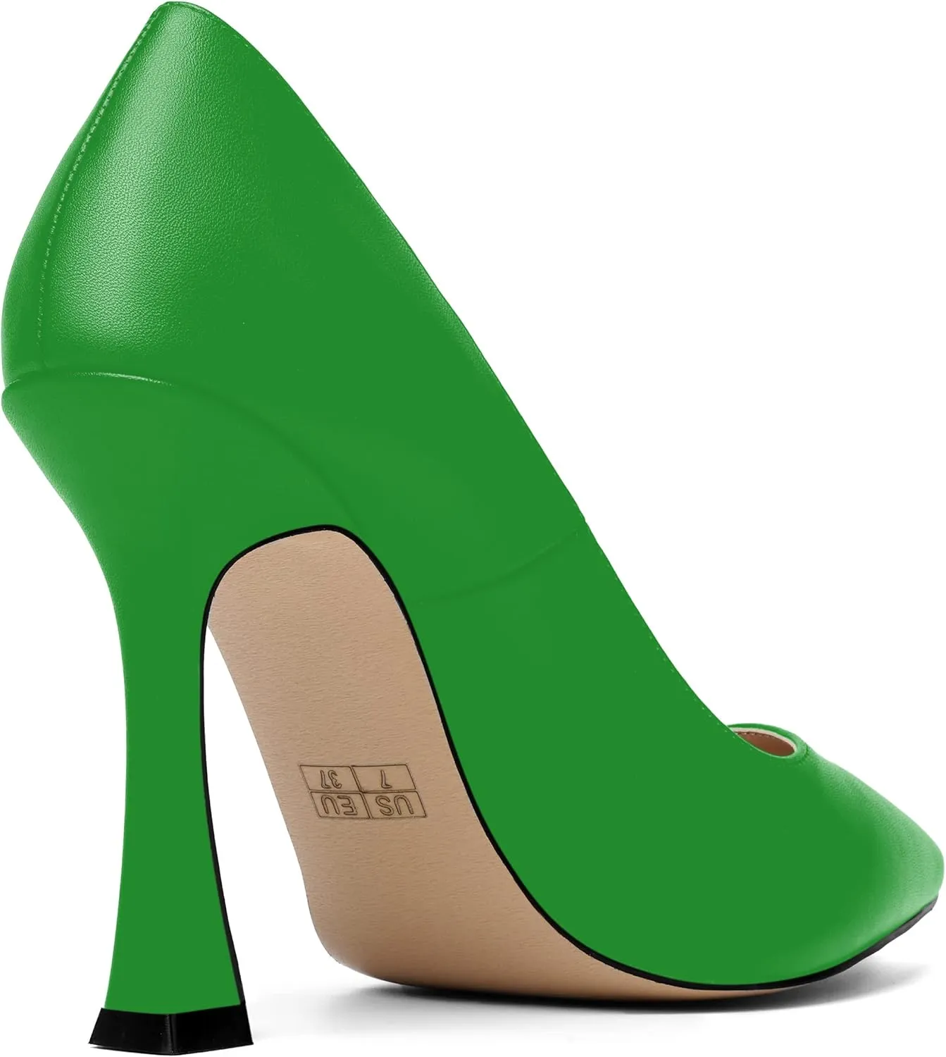 AMBELIGHT Womens Solid Dress Slip On Matte Elegant Pointed Toe Stiletto High Heel Pumps Shoes 4 Inch