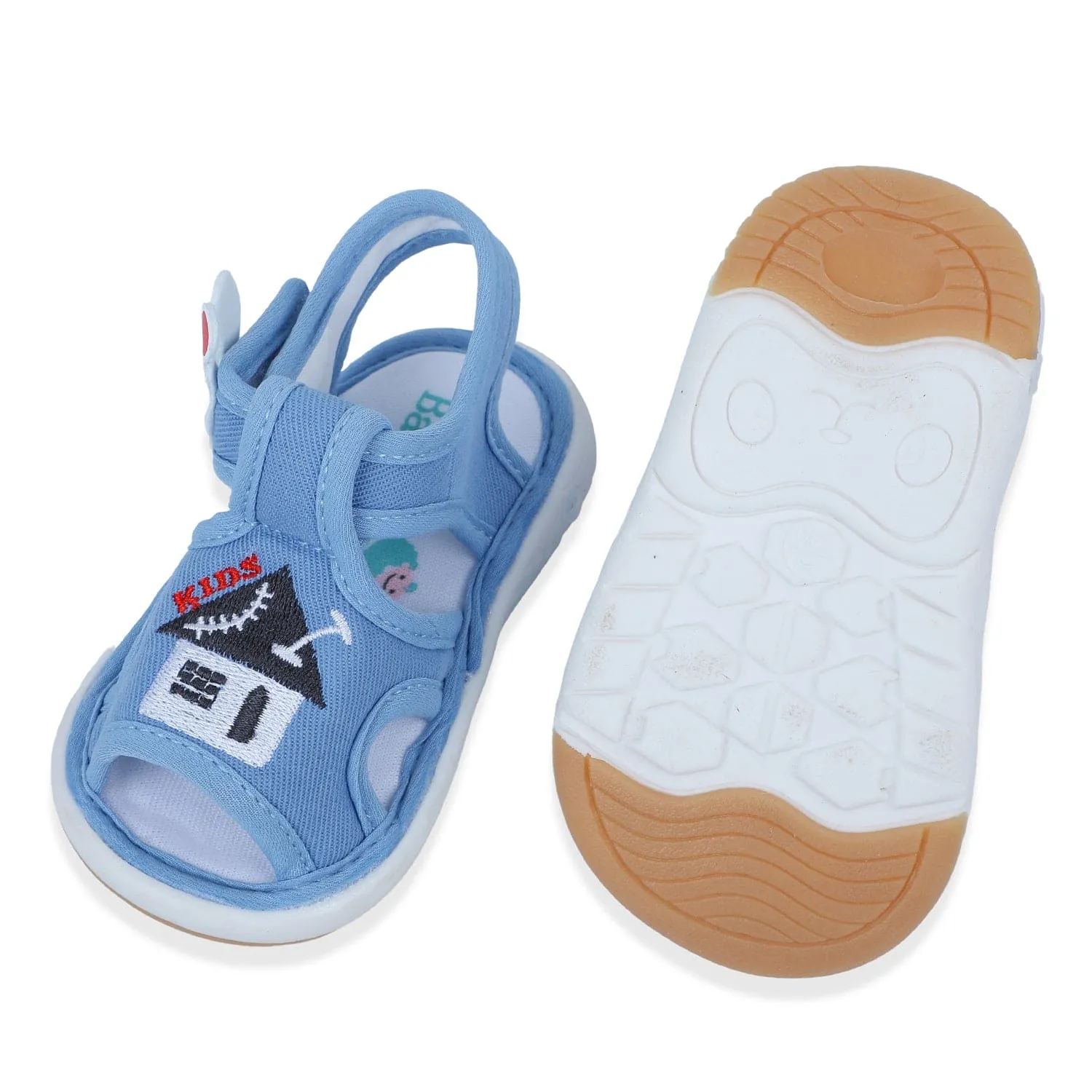 Baby Moo My Pet's House Chu-Chu Sound Breathable Anti-Skid Sandals - Blue
