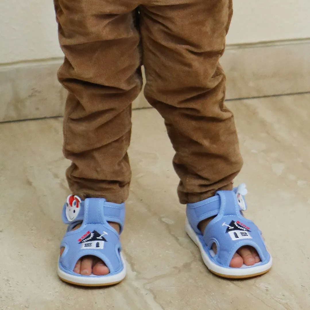 Baby Moo My Pet's House Chu-Chu Sound Breathable Anti-Skid Sandals - Blue