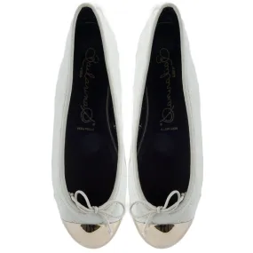 Bailarinas ELLA OFF White Quilted Ballerina Flats