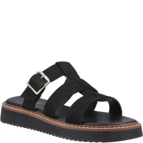 Black Celeste Slide Sandals