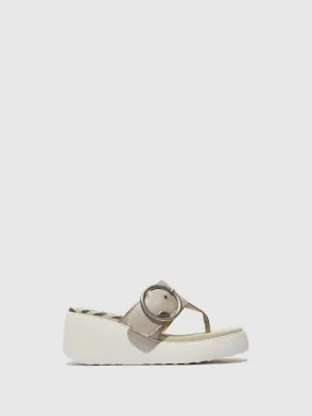 Buckle Mules DAFI938FLY SILVER