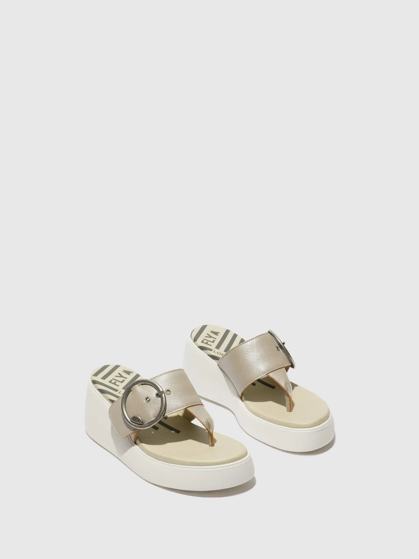 Buckle Mules DAFI938FLY SILVER