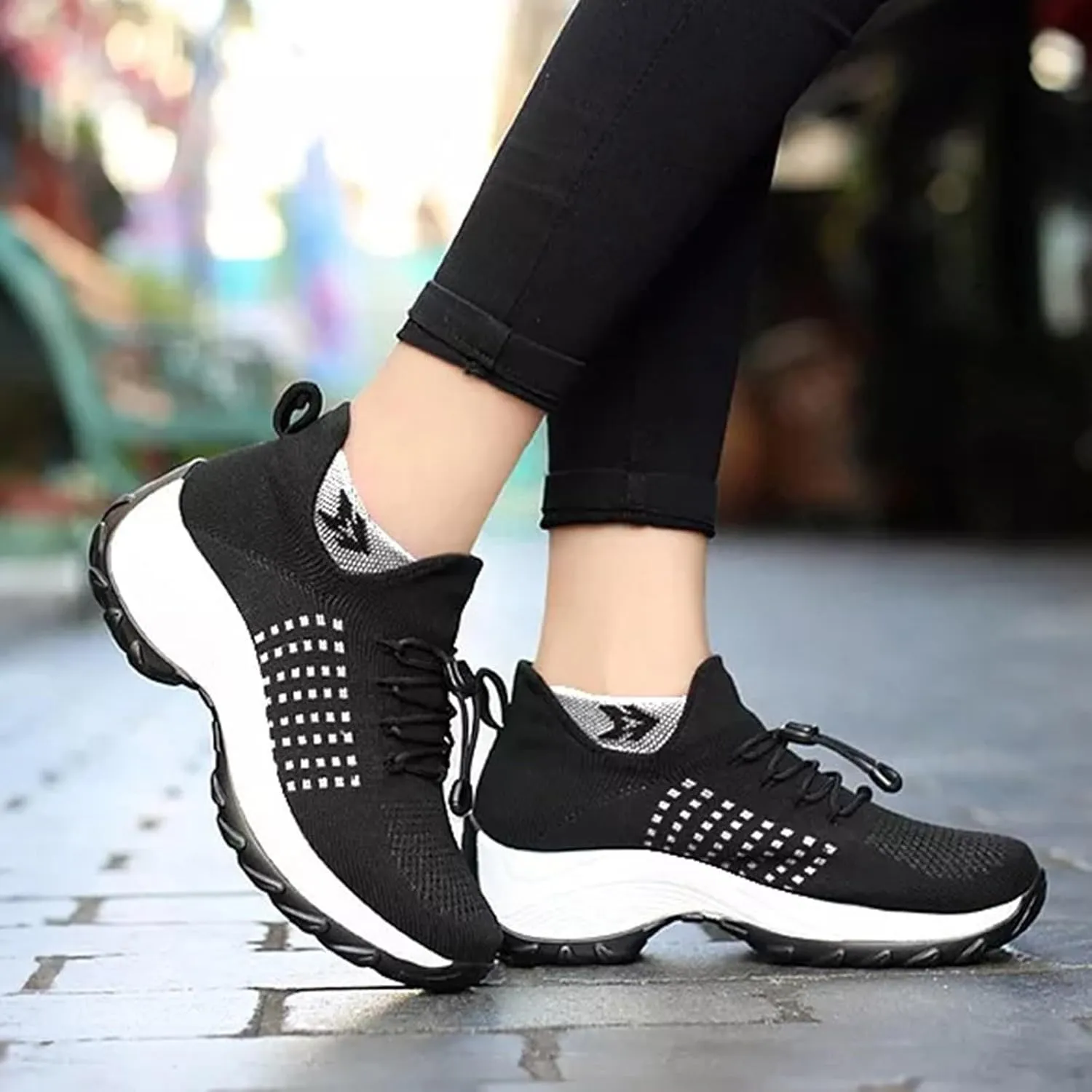 Comfortable Wear Orthowear Shoes for Women Men Orthopedic Cushion Non Slip Shoes Air Breathable Mesh Fashion Sneakers Women Plantar Fasciitis Unisex Adjustable Elastic Strap Trainers