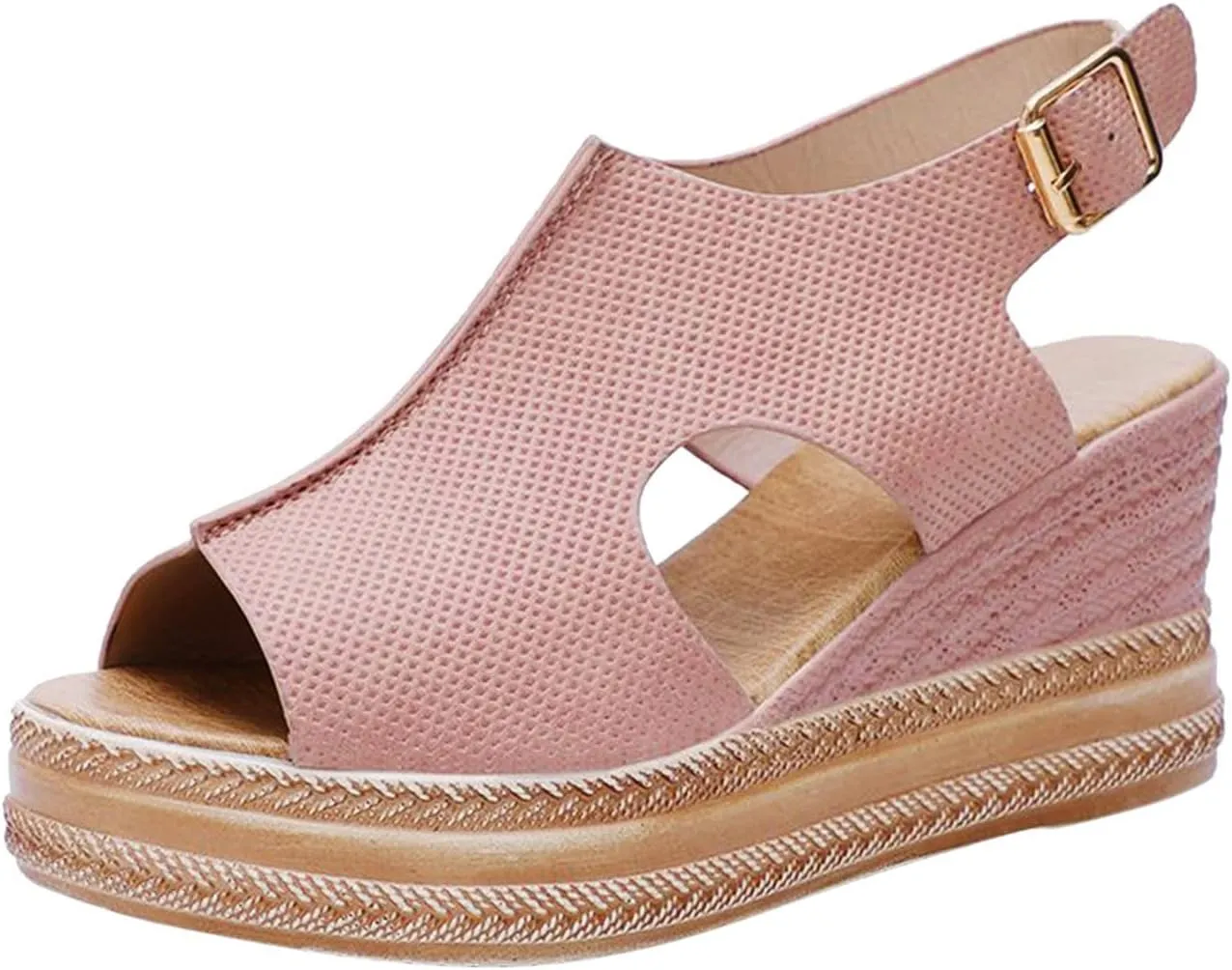 Eduavar Wedge Sandals for Women, Sandals Women Retro Roman Sandals Summer Breathable Sandals Outdoor Flip Flops