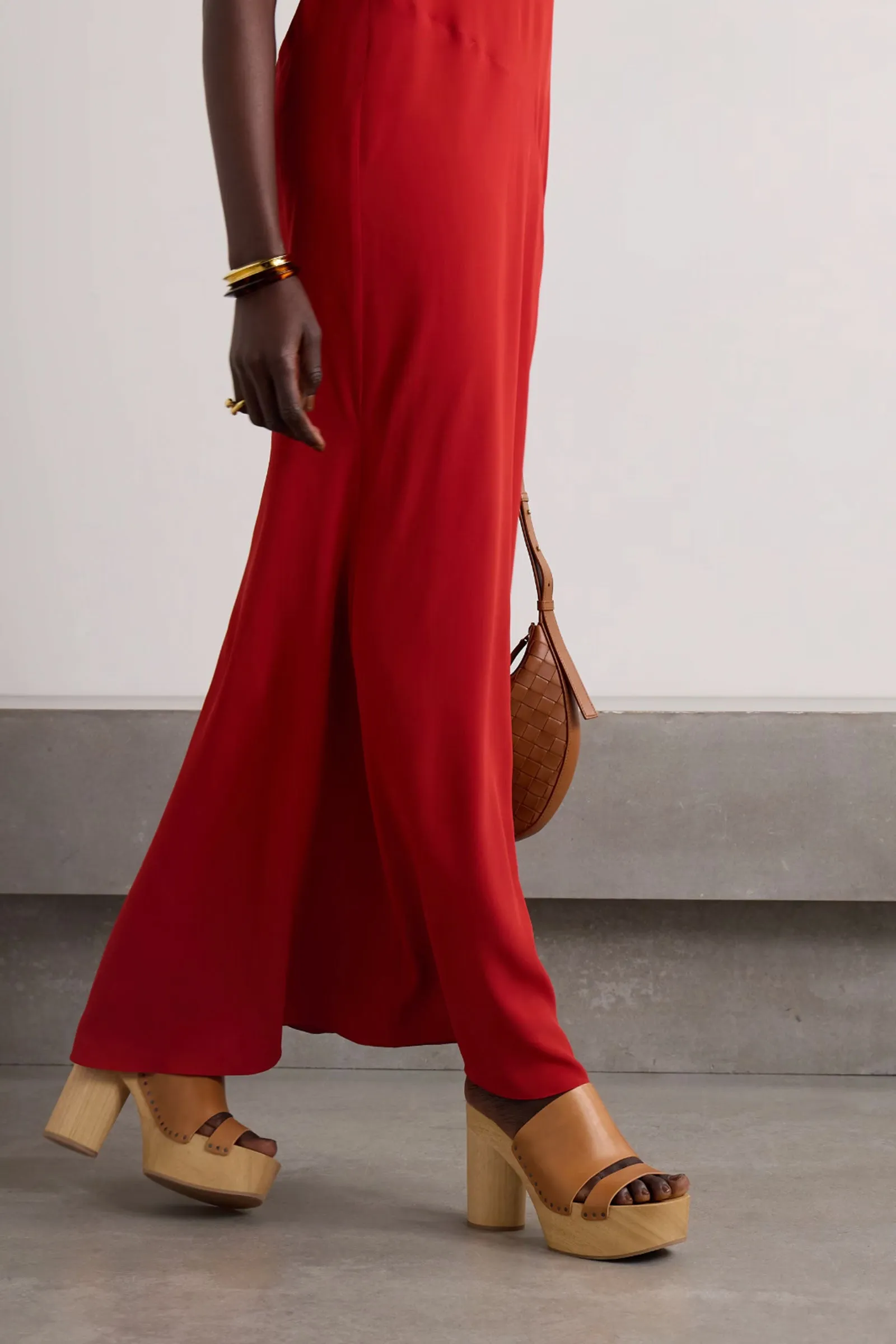 Hyun Leather Platform Mules