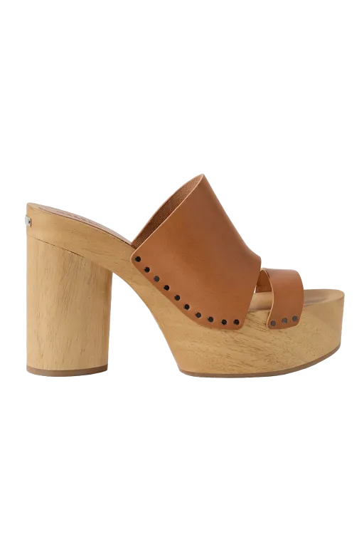Hyun Leather Platform Mules
