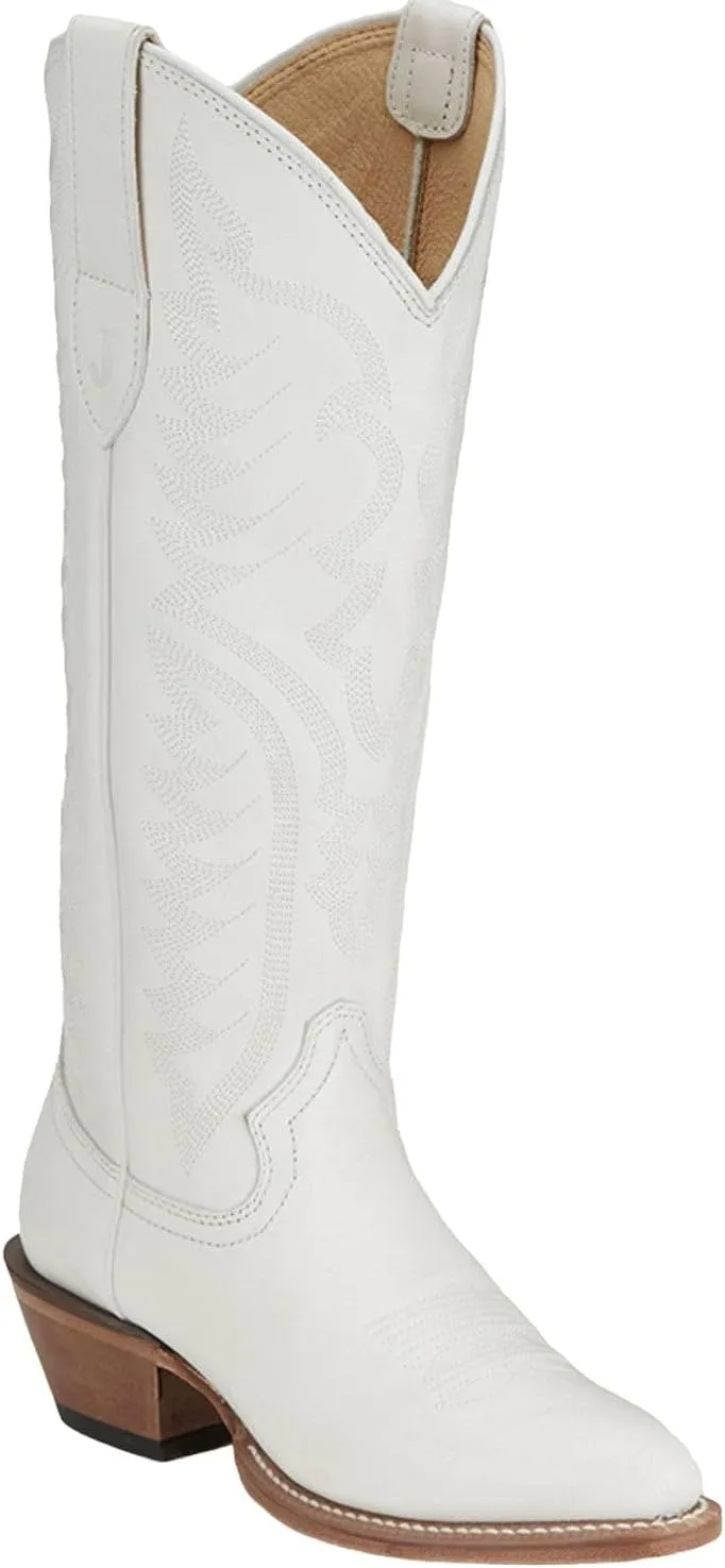 Justin Evelyn 15" Western Boots for Women - Premium Leather, Embroidered Design, Comfortable Fit, Durable Sole, Stylish Cowgirl Footwear