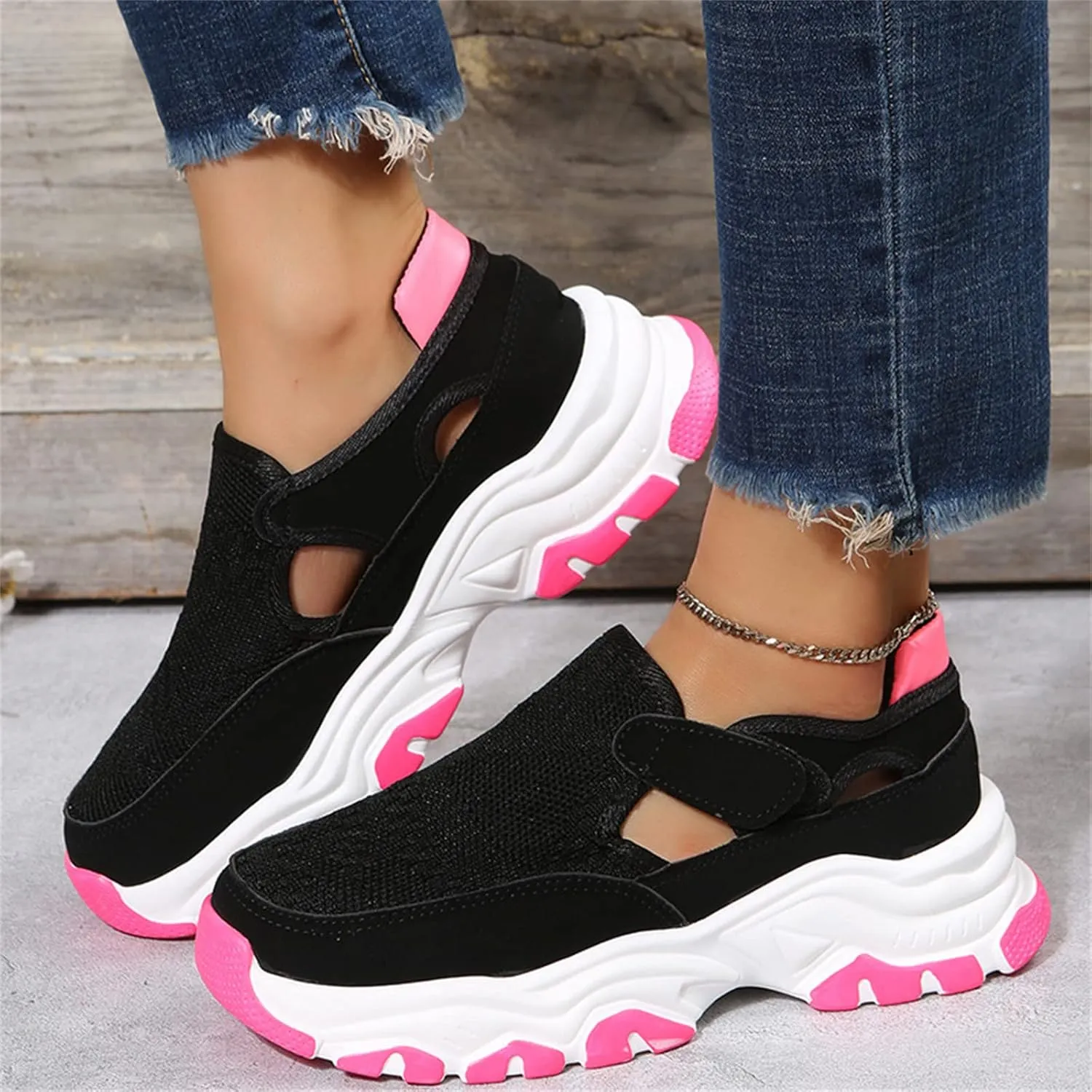 Ladmiple Shoes For Women Sneakers Slip Ons Memory Foam Comfort Walking Shoes Fashion Casual Summer Platform Flats Loafer