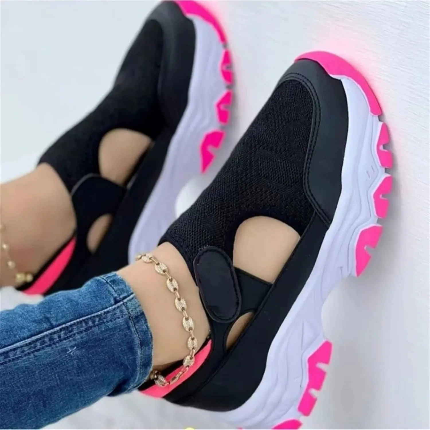 Ladmiple Shoes For Women Sneakers Slip Ons Memory Foam Comfort Walking Shoes Fashion Casual Summer Platform Flats Loafer