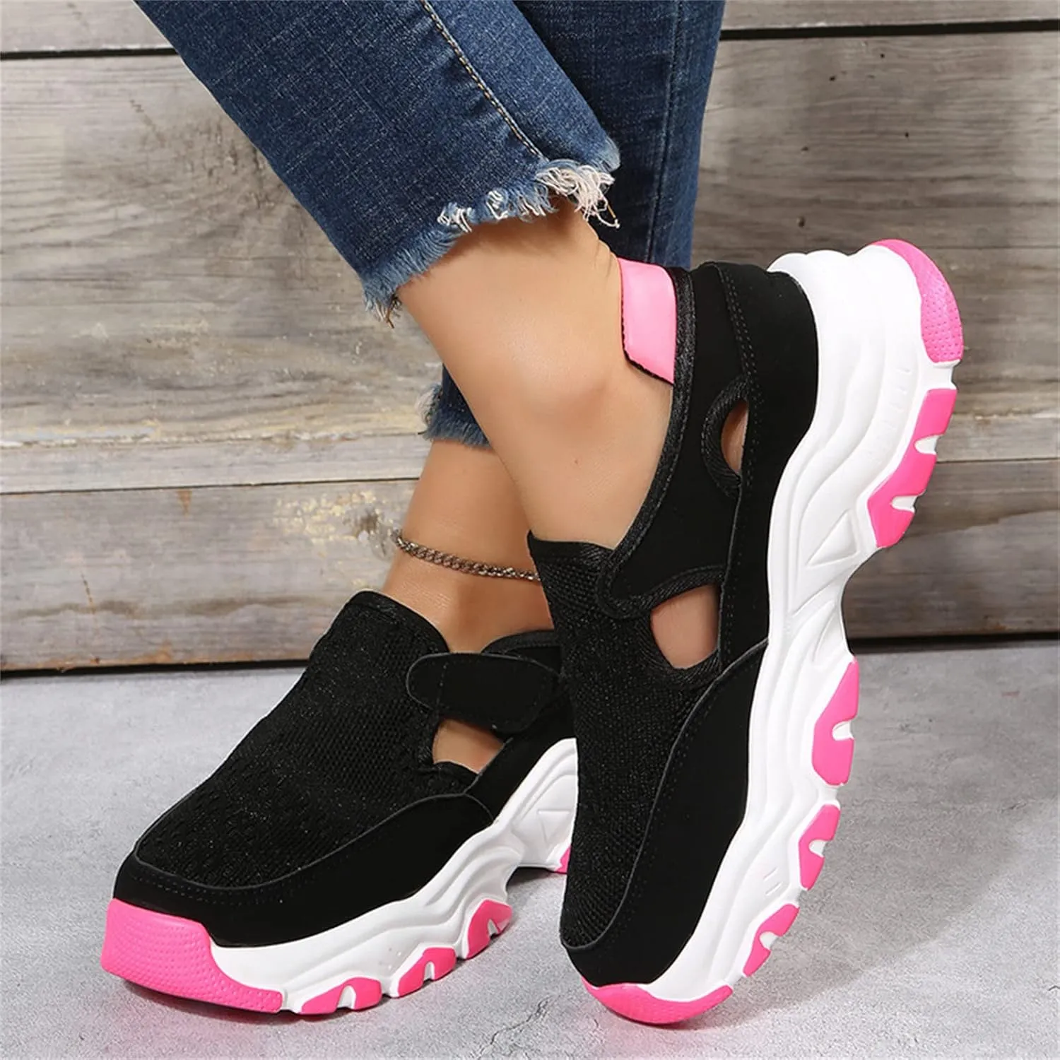 Ladmiple Shoes For Women Sneakers Slip Ons Memory Foam Comfort Walking Shoes Fashion Casual Summer Platform Flats Loafer