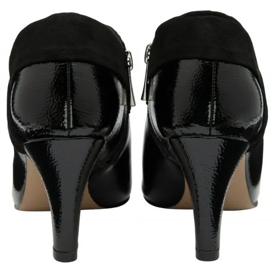 Lotus Maya Black Patent Shoe Boot