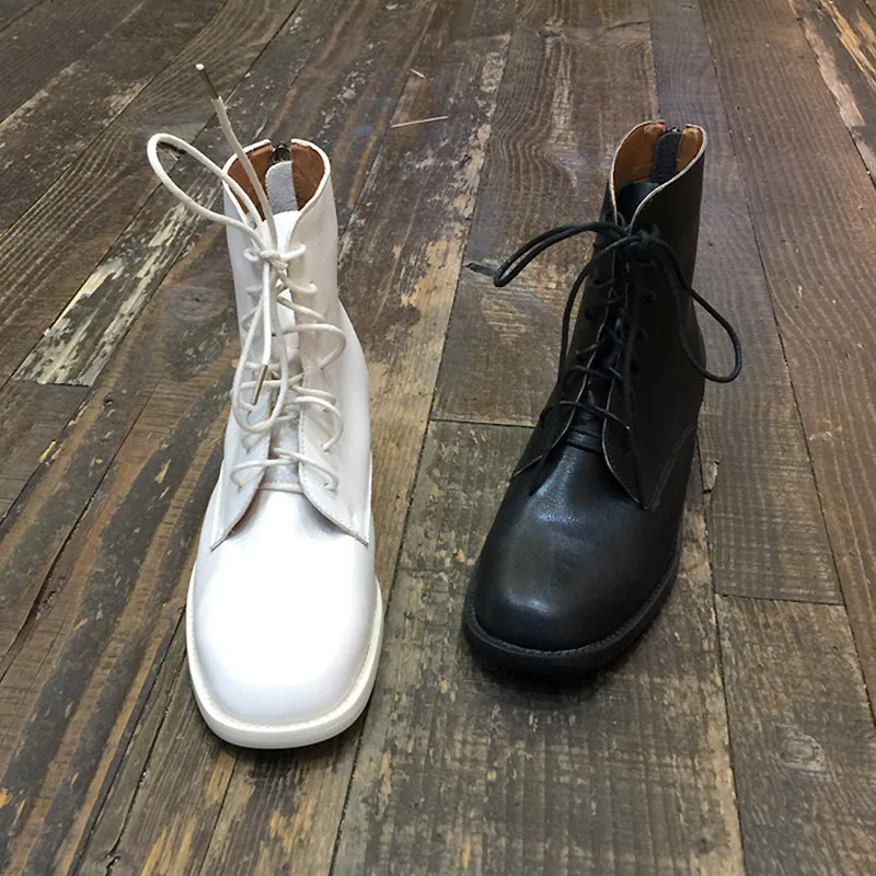 LUXE SEVEN DESIGN WIDE FIT LACE UP BOOTS