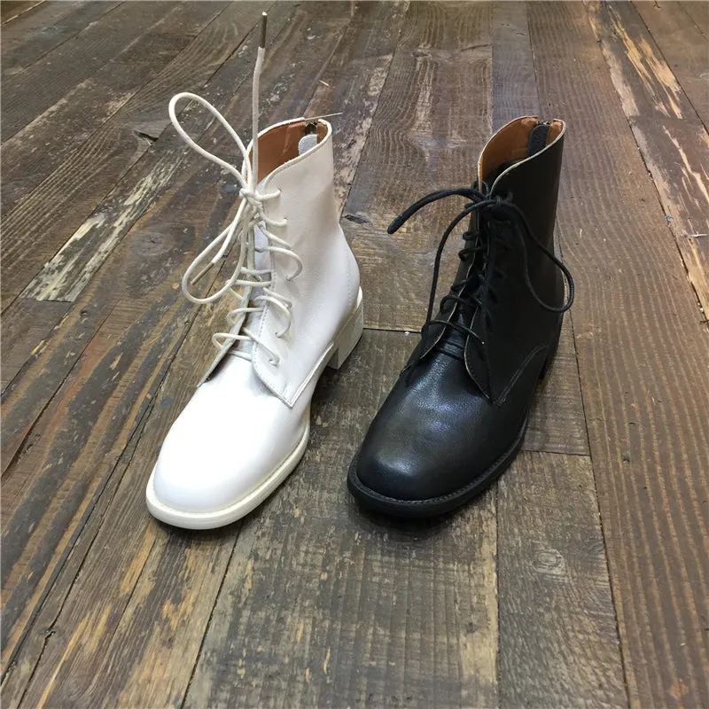 LUXE SEVEN DESIGN WIDE FIT LACE UP BOOTS