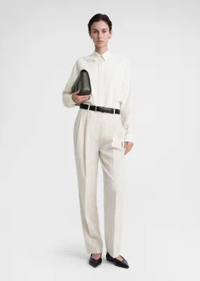 Paneled silk shirt snow