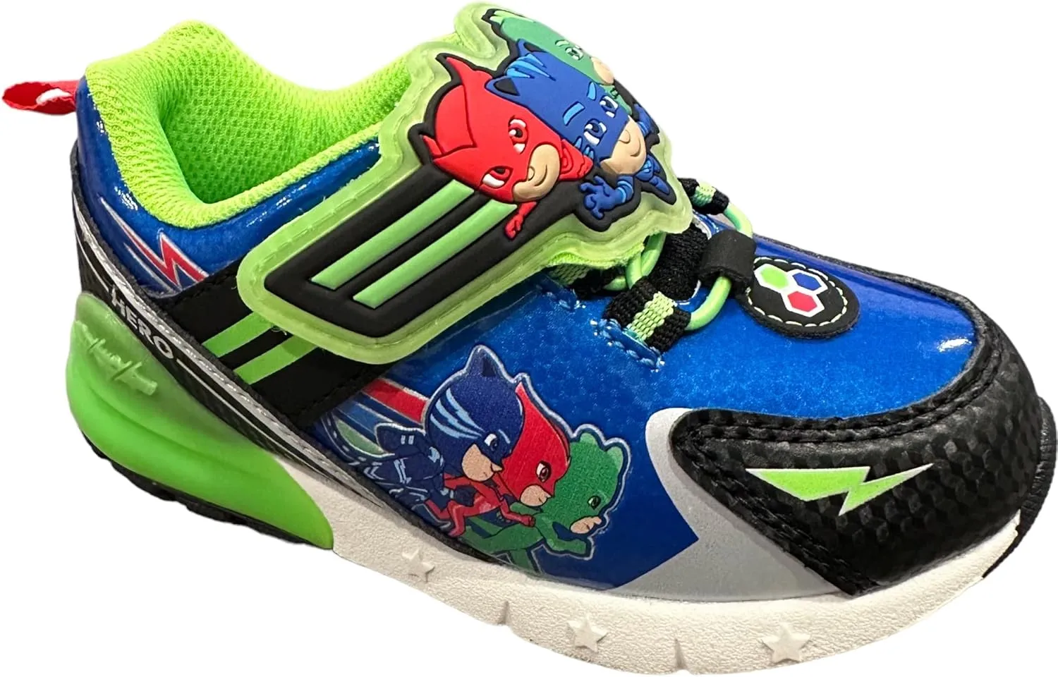 PJ Masks Toddler Light Up Shoes, Athletic Shoe with Hook and Loop Strap