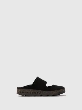 Round Toe Mules CANU BLACK