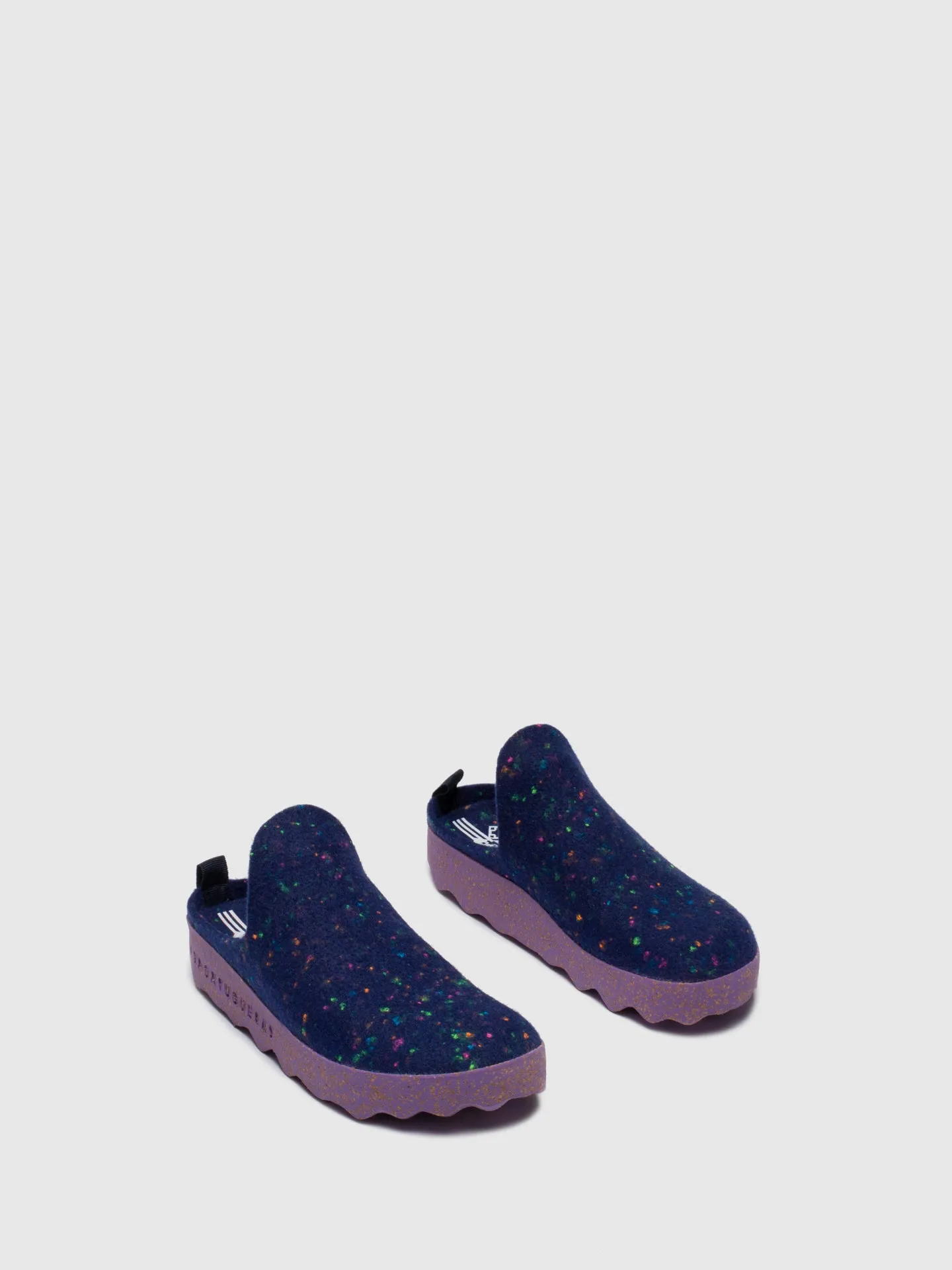 Round Toe Mules COME Navy