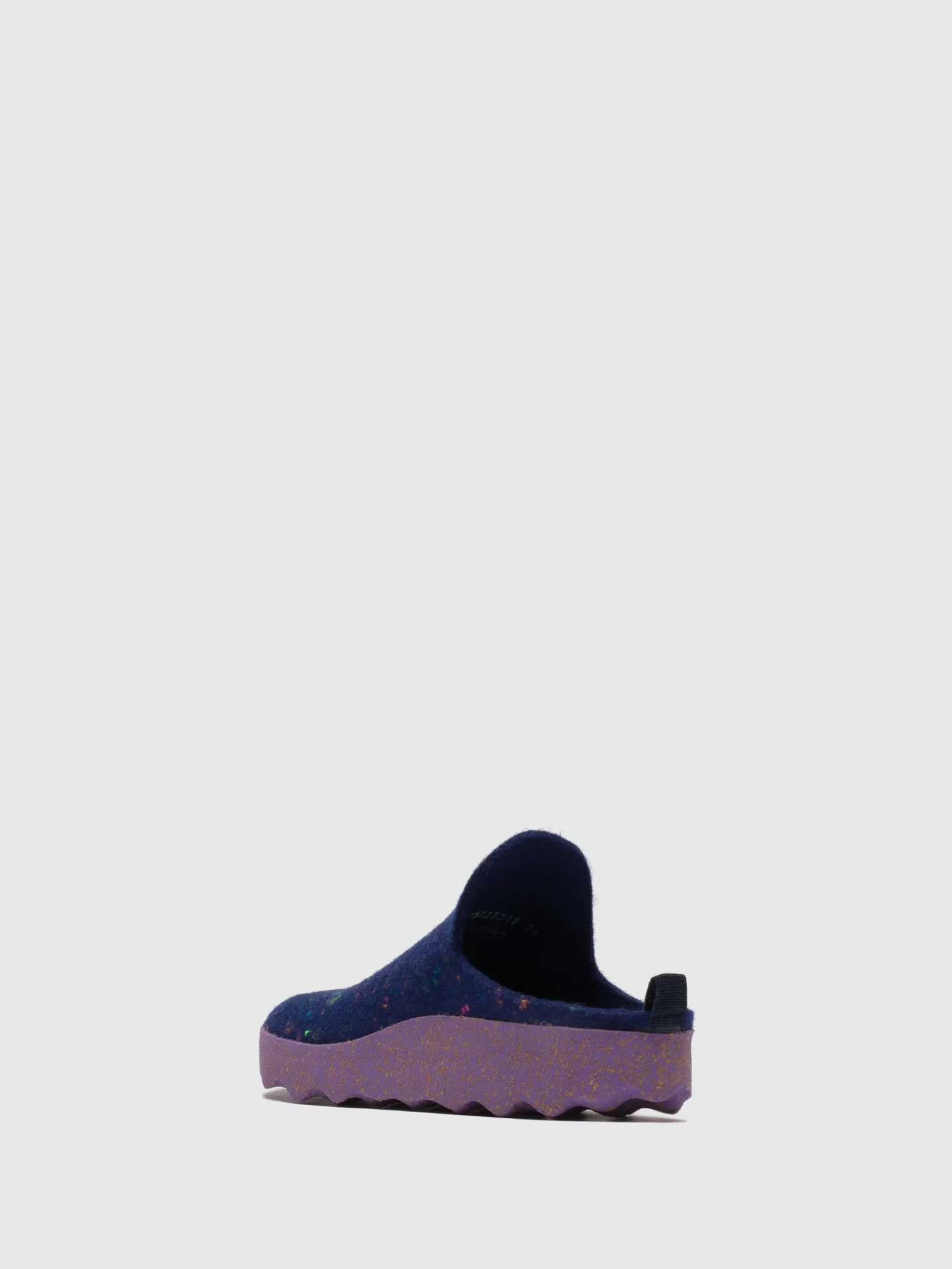 Round Toe Mules COME Navy