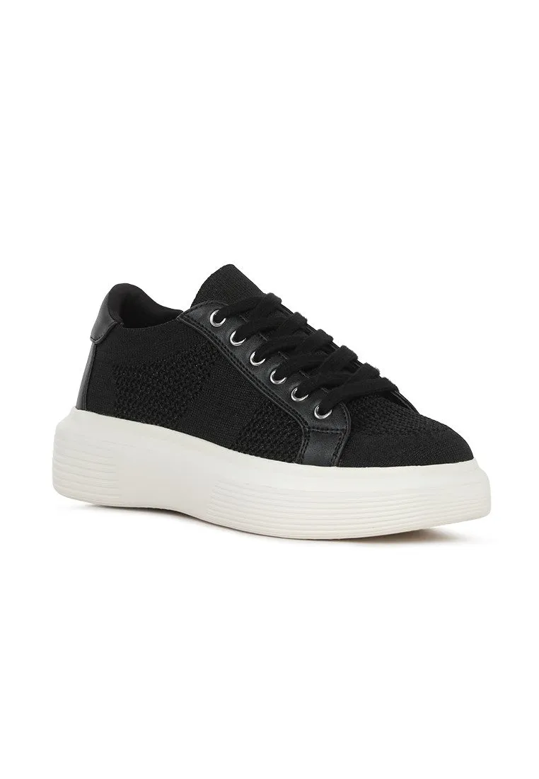 Shimmer Sneakers in Metallic Black