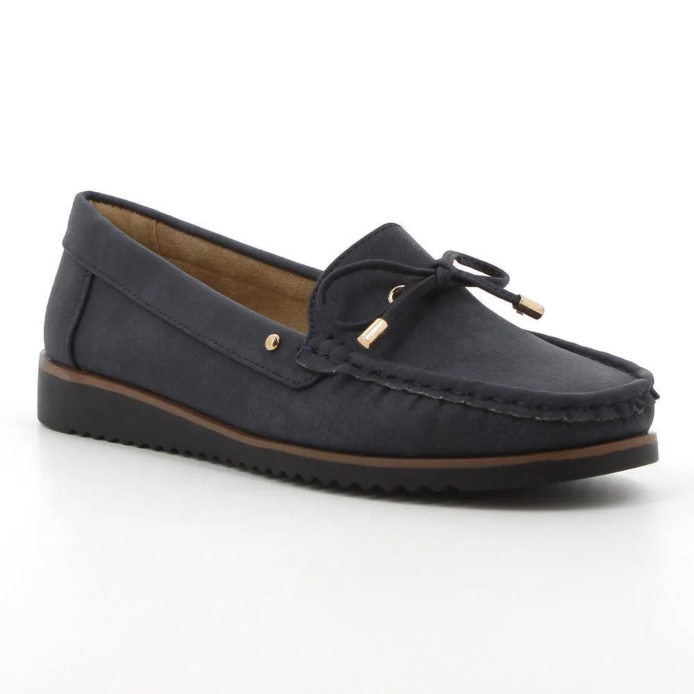 Soft Style by Hush Puppy Tony Nubuck Loafer  - Navy