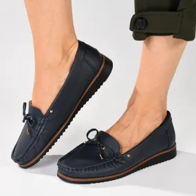 Soft Style by Hush Puppy Tony Nubuck Loafer  - Navy
