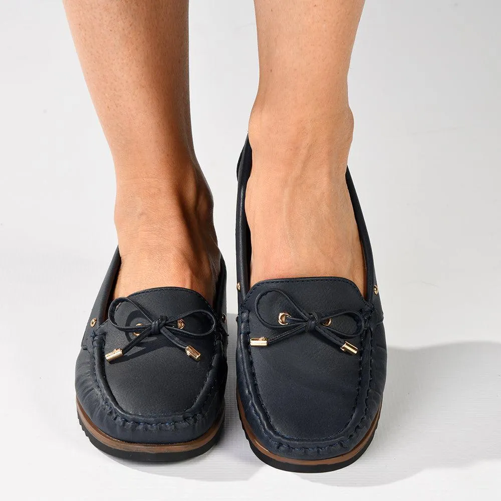 Soft Style by Hush Puppy Tony Nubuck Loafer  - Navy