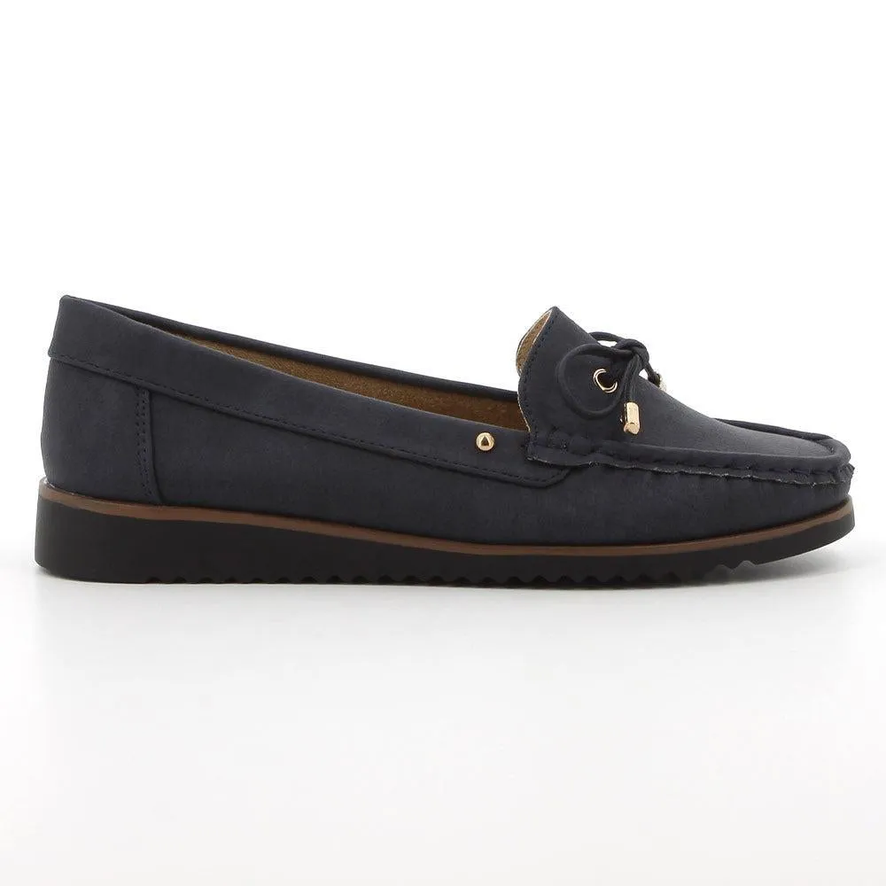 Soft Style by Hush Puppy Tony Nubuck Loafer  - Navy