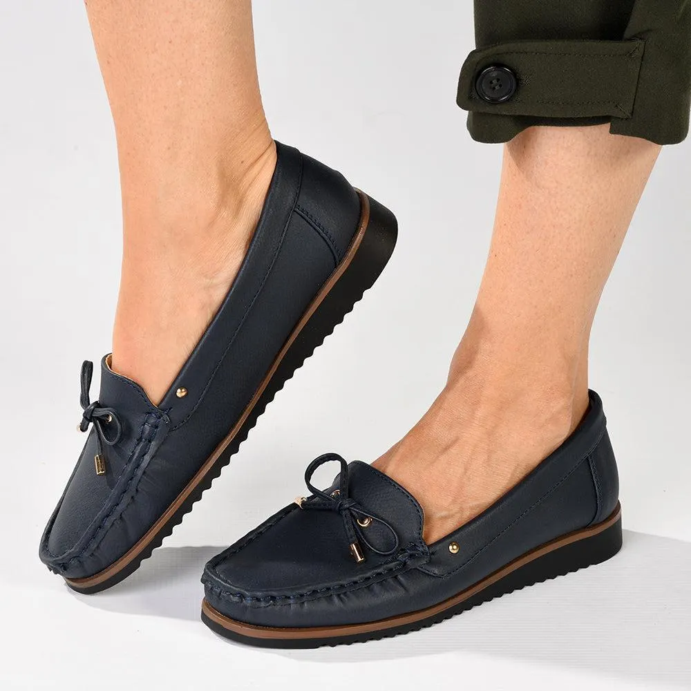Soft Style by Hush Puppy Tony Nubuck Loafer  - Navy