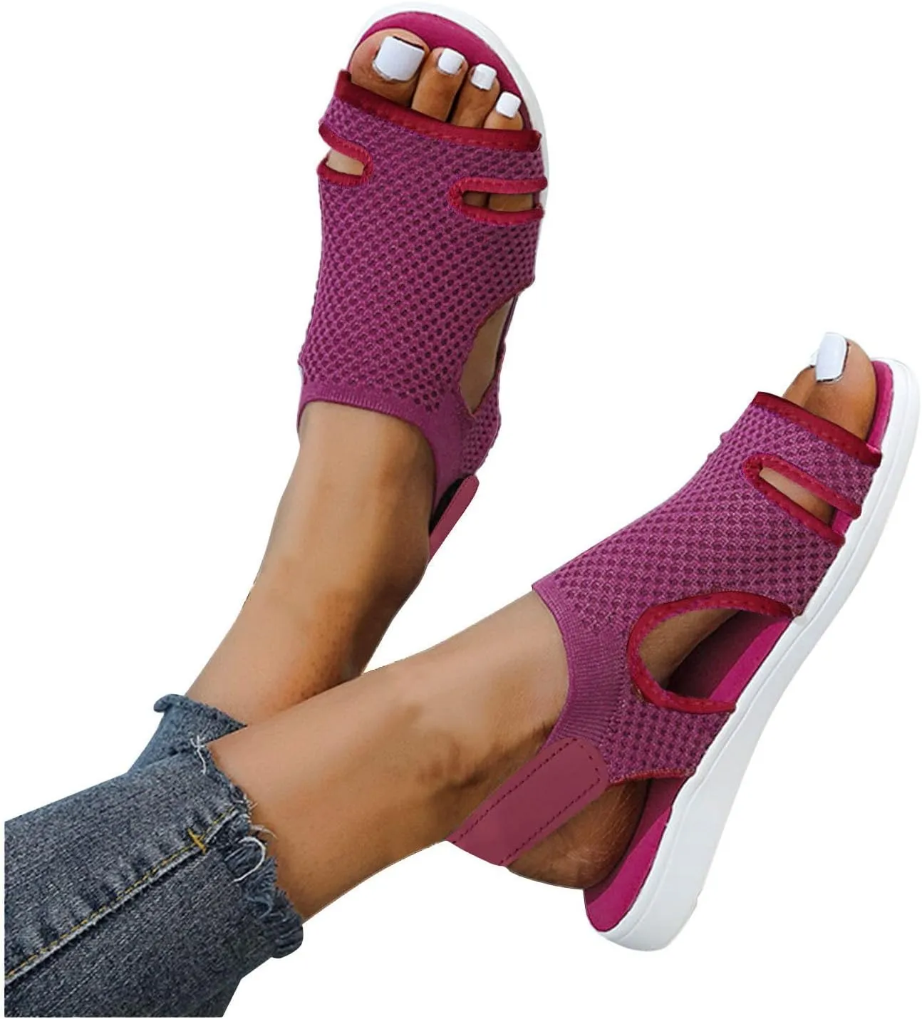 Sport Sandals for Women Orthopedic Sandals Walking Slippers with Arch Support Non-Slip Breathable Sandals Beach