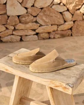 Suede Traveler Loafers Mules - M28MT - Hamptons Washed Beige