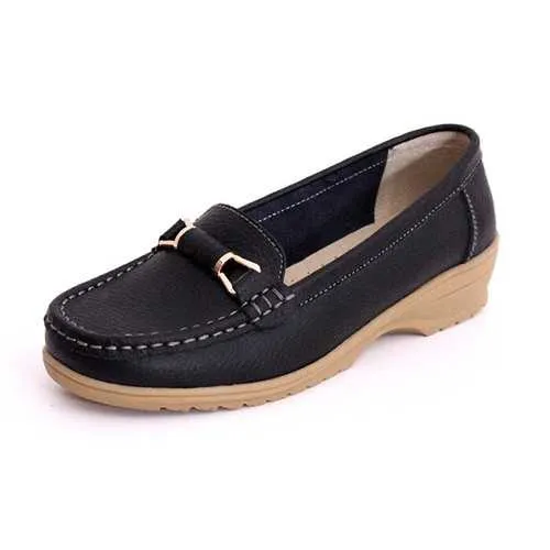 Women Flat Shoes Autumn Round Toe Shoes Soft Sole Shoes Anti-slip Flats