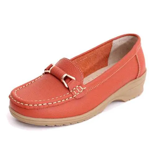 Women Flat Shoes Autumn Round Toe Shoes Soft Sole Shoes Anti-slip Flats