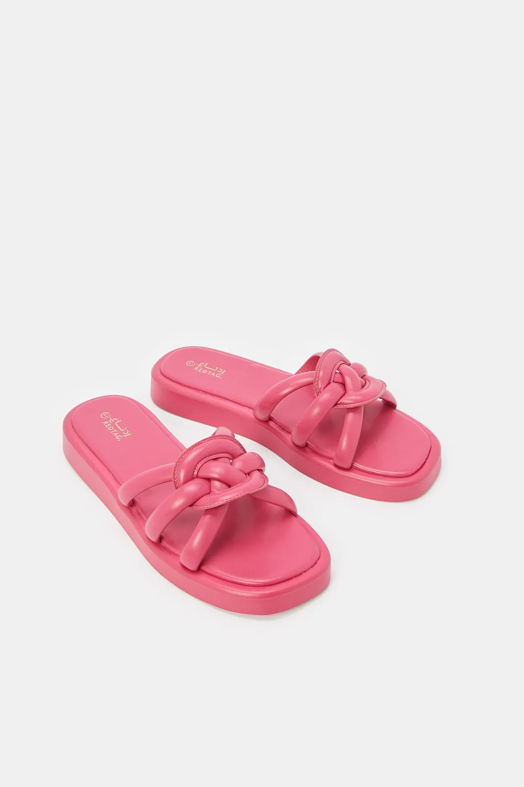 Women Pink Strappy Mule