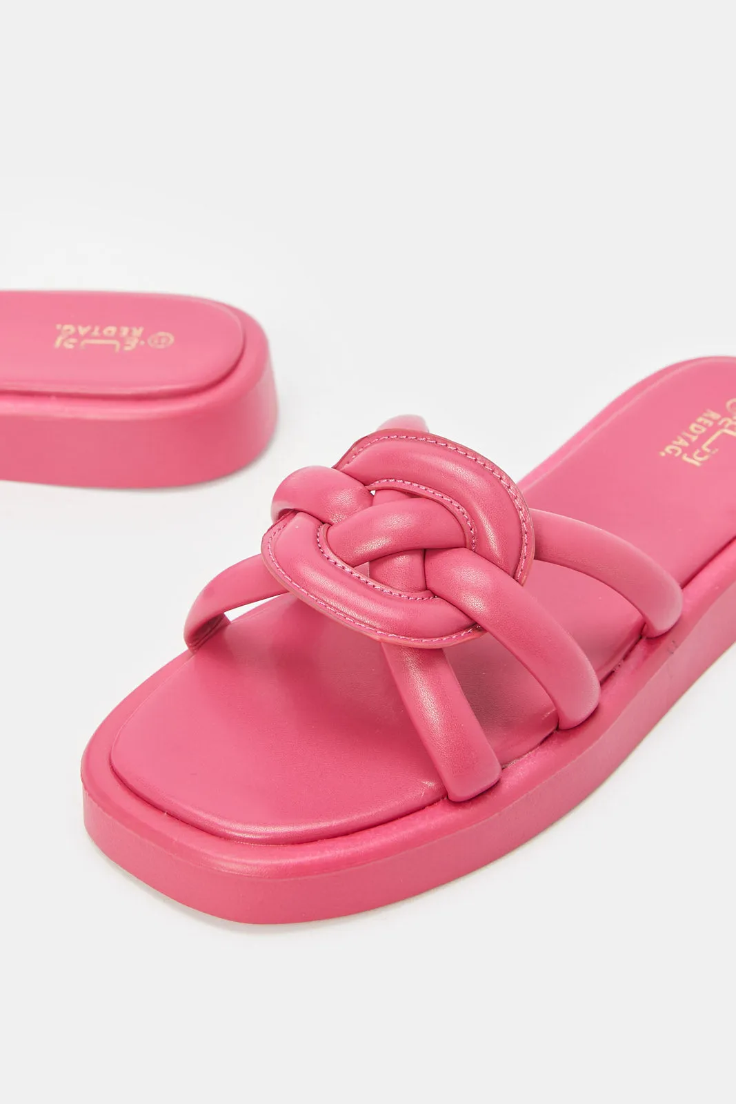 Women Pink Strappy Mule