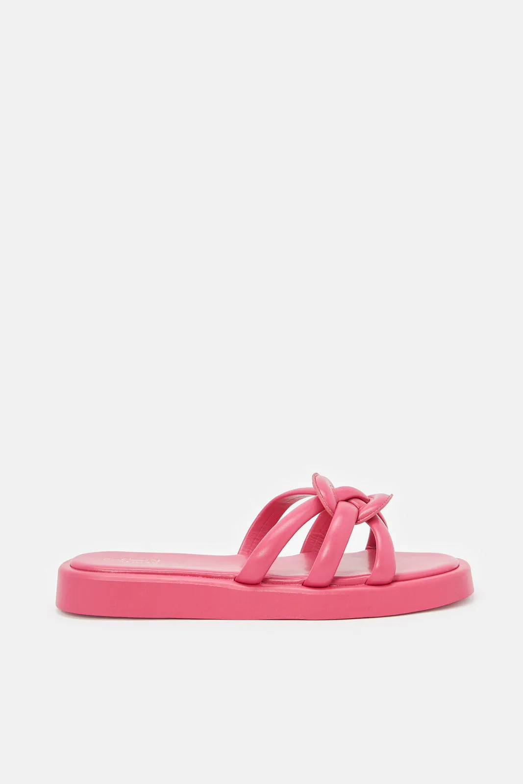Women Pink Strappy Mule
