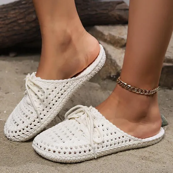 Women's Lace-Up Casual Breathable Beach Slippers 55653260S