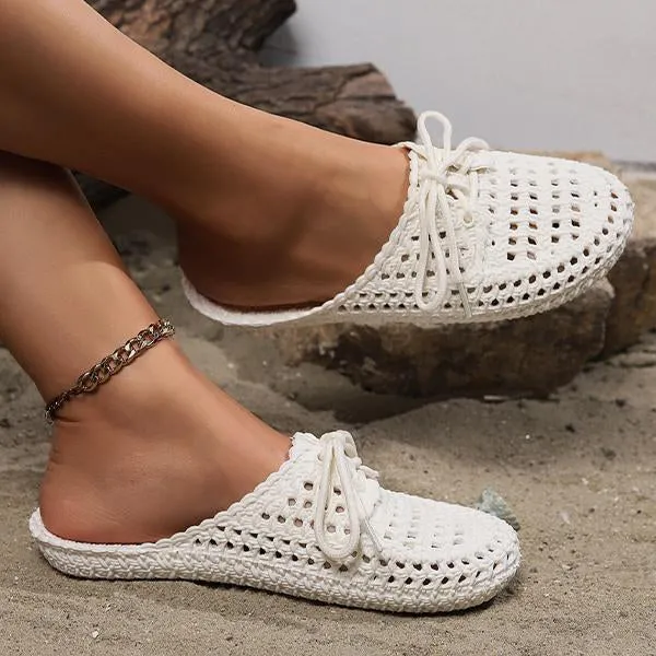 Women's Lace-Up Casual Breathable Beach Slippers 55653260S