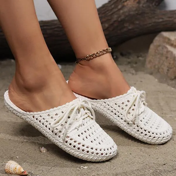 Women's Lace-Up Casual Breathable Beach Slippers 55653260S