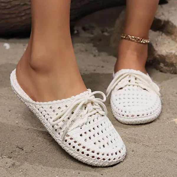 Women's Lace-Up Casual Breathable Beach Slippers 55653260S