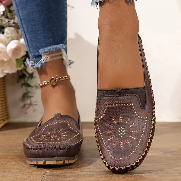 Women's Mark Stitch Laser Soft Sole Loafers 28103120C